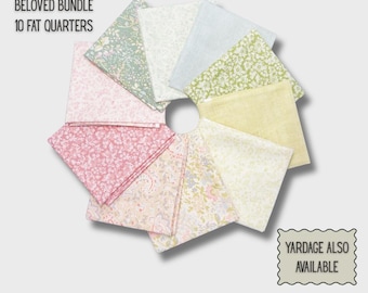 Paquete de cuartos de tela amado – Algodón acolchado floral suave 6006