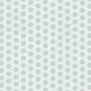 May include: A light blue fabric featuring a repeating pattern of vertical columns of solid, circular dots in a slightly darker shade of blue. The material has a visible, fine-grained, woven texture throughout the entire surface area.