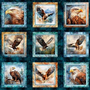 Skyward Eagle Picture Patches Panel - 36" x 44" 8858