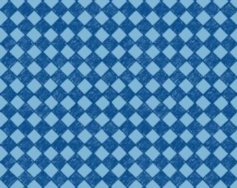 Fabric by the yard - Colorful Critters - Check Blue by Riley Blake 7798