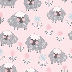 AE Nathan Comfy Flannel - Pink Sheep by the yard 4037