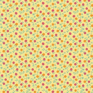 Sunny Days - Yellow/Pink Floral by Marcus Fabrics by the YARD 2778