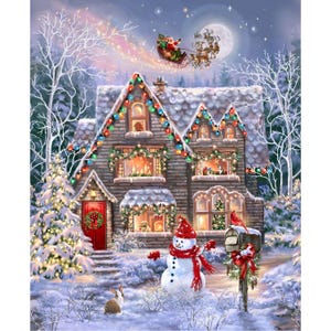 Holiday House Panel by Timeless Treasures - 36&quot; x 44&quot; 4206