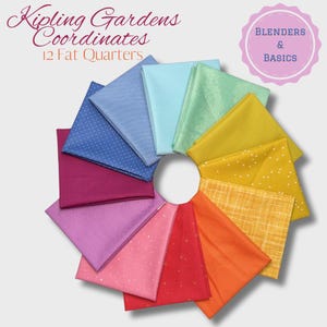 Kipling Gardens Coordinates Fat Quarter Bundle – 12 Piece Bundle – Riley Blake Designs- 7887