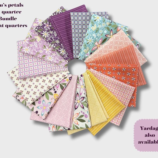 Juju's Petals Fat Quarter-bundel van Riley Blake - 17 fat quarters