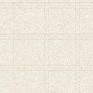 以下が含まれることがあります： シームレスなオフホワイトの生地で、微妙な質感の表面です。デザインは、薄いライトブラウンの線のグリッドパターンで、チェック柄の効果を生み出しています。全体的な美しさはニュートラルで、さまざまな用途に適しています。