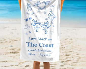 Toalla de playa personalizada para despedida de soltera: regalo para una fiesta en la playa