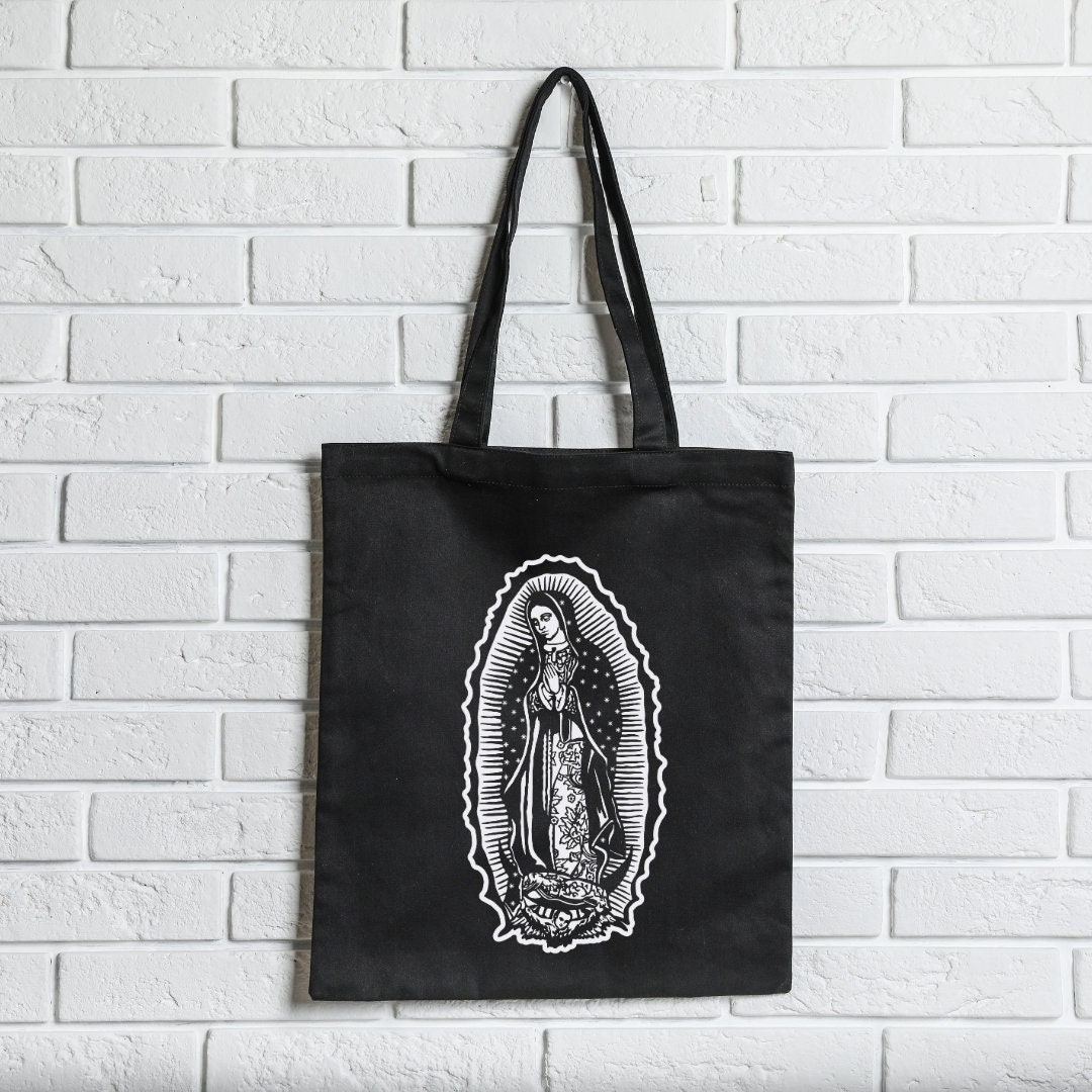 Our Lady of Guadalupe Cotton Canvas Tote Bag – Virgen Mary Gift - Etsy