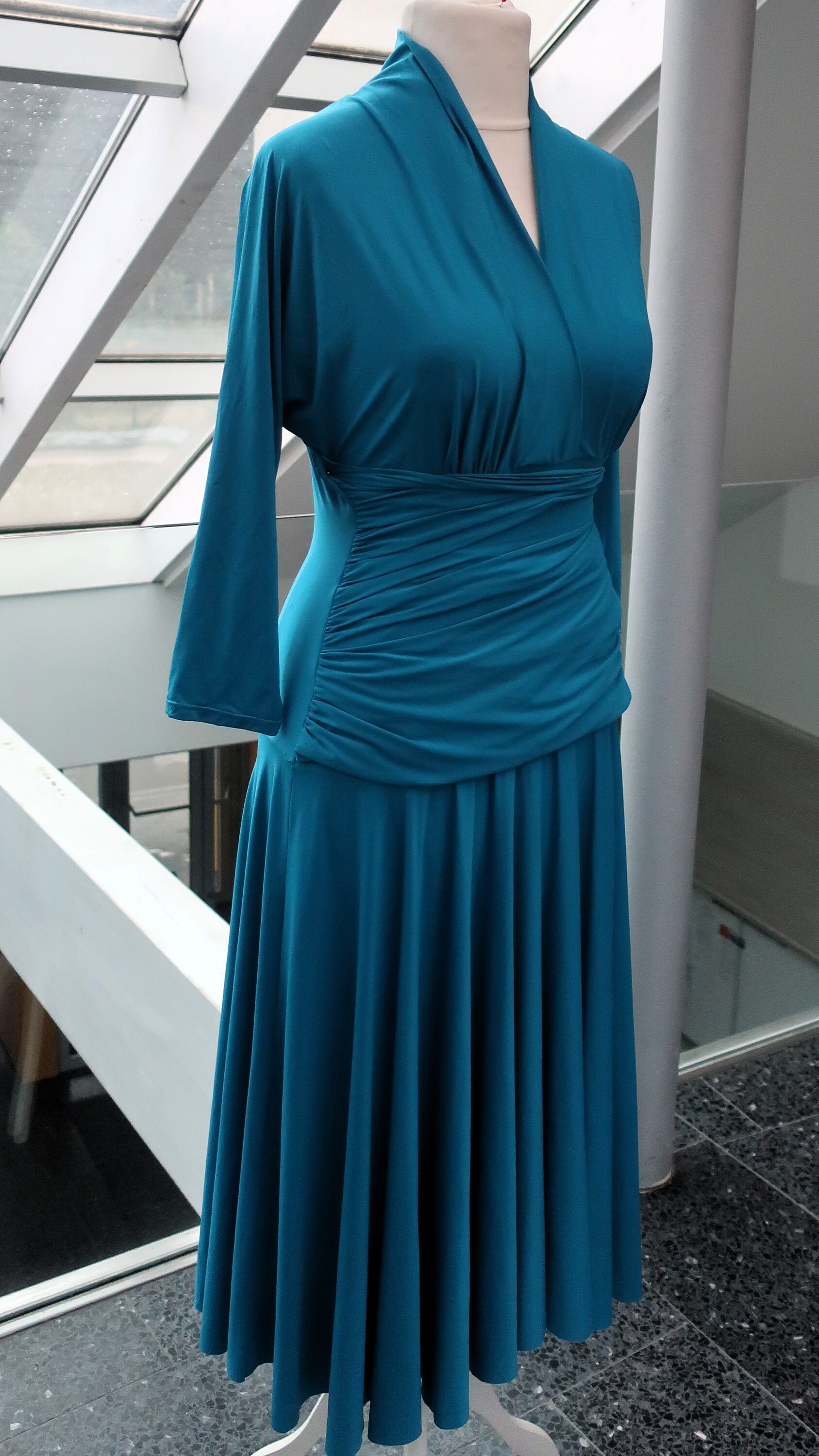 open lace back dress Deep Green Long Flowy Prom Dress With Lace Bustier And Corset Back main image 0