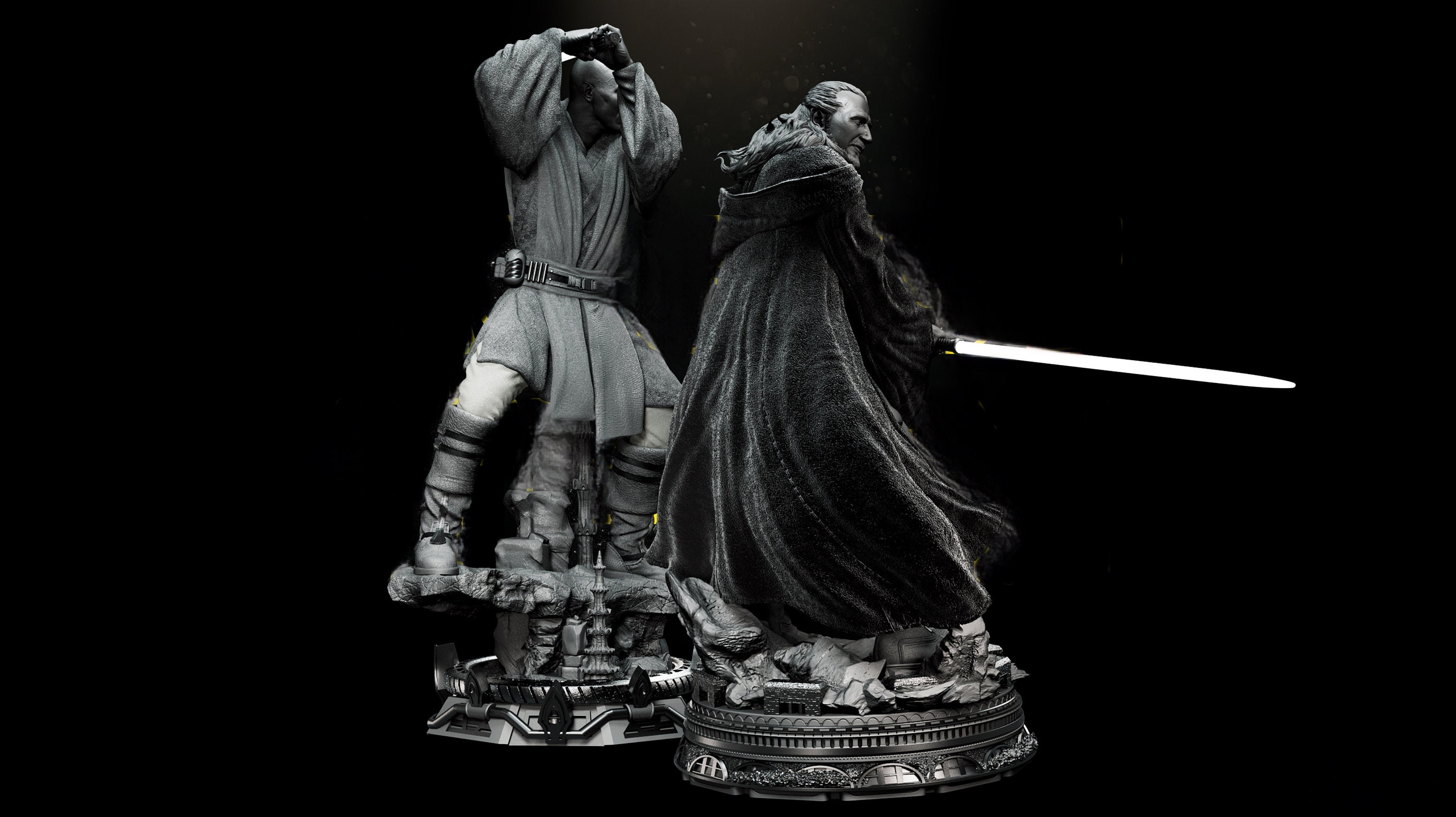 Mace Windu Quigon Jinn Star Wars High Quality STL 3D Digital Print STL File for 3D Printers Etsy