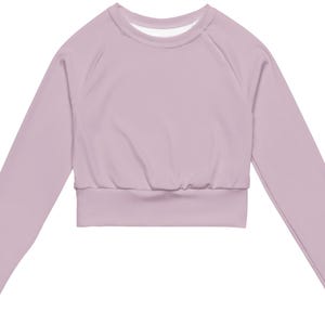Recycled long-sleeve crop top