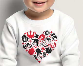 Valentinstag-Kinder-Star-Wars-Custom-Shirt, Disney-Shirt, Star-Wars-T-Shirt, Disney-Trip-Shirts, Disneyland-Shirt, Geburtstagsgeschenke