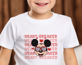 Personalisiertes Disney-Valentinstag-Shirt für Kleinkinder/Jugendliche