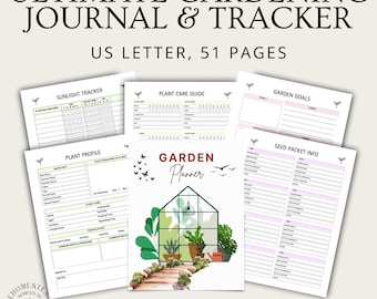Garden Planner PDF (US Letter, 51 Pages) | Ultimate Gardening Journal & Tracker | Printable Garden Organizer