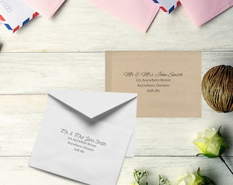 Custom Envelope Address Template on Canva, CRICUT Use, Editable Addressing on Invitations