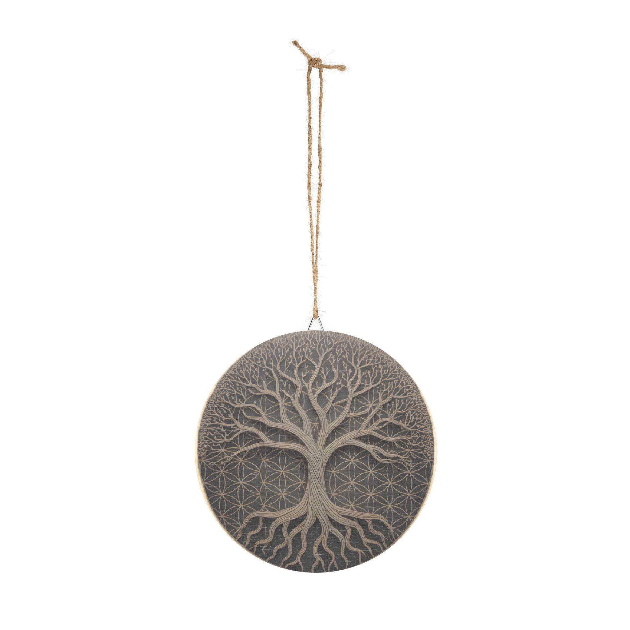 Baltic Sign Tree Tree of Life Wooden Sign | Sacred Geometry Wall Art | Baltic Birch ...