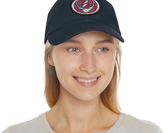 Steal Your Face Hat - Grateful Dead Inspired Cap - Embroidered Patch Baseball Cap