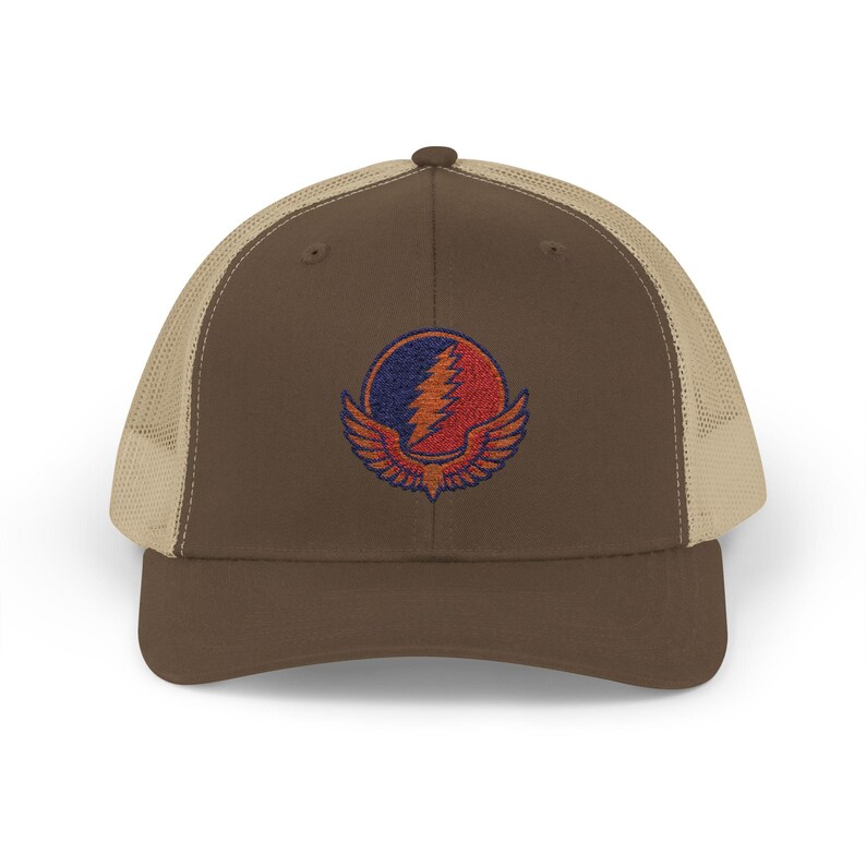 Grateful Dead Trucker Cap, Winged Lightning Bolt, Music Festival Hat image 9