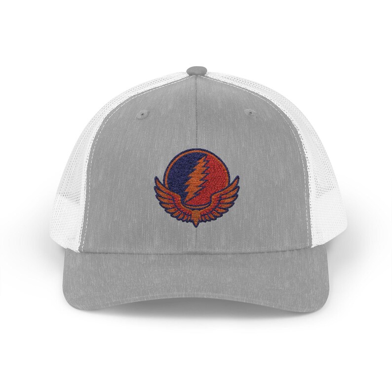 Grateful Dead Trucker Cap, Winged Lightning Bolt, Music Festival Hat image 11