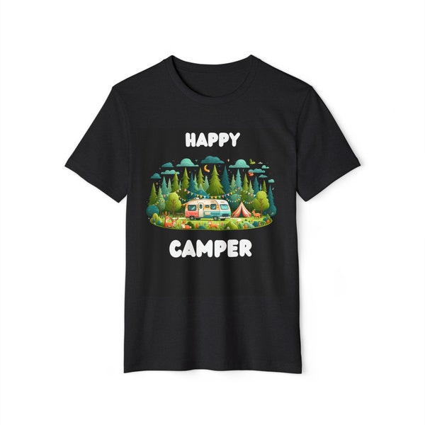 Happy Camper - Unisex Bella Canvas 3001 Tee in Organic Cotton & Recycled Polyester