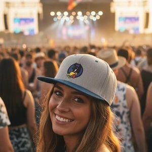 Embroidered Wolf Snapback Hat | Flat Bill Cap | Adjustable Fit