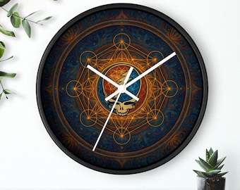 Reloj Mandala "Roba tu cara": Decoración de pared bohemia psicodélica
