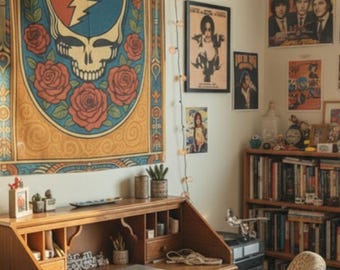 グレイトフル・デッドのブラックライトポスター、ダンシングベア