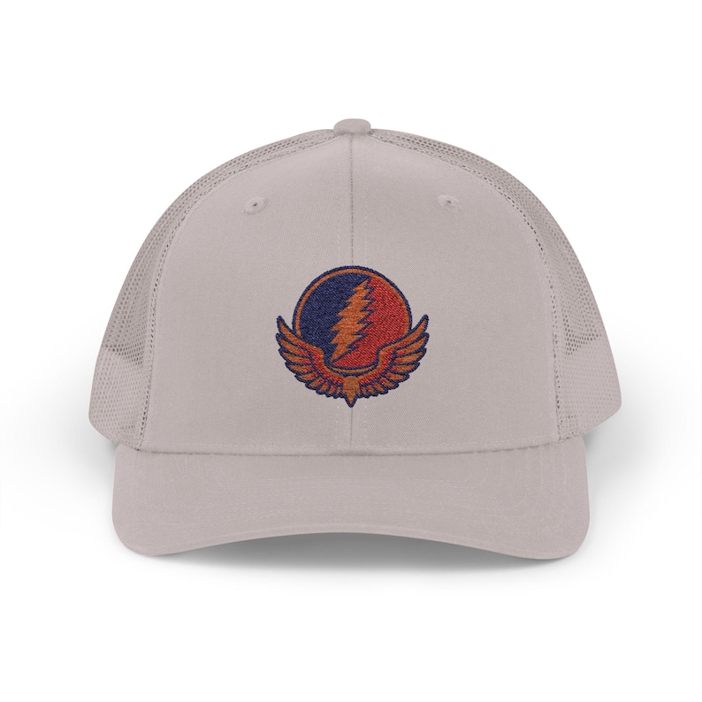 Grateful Dead Trucker Cap, Winged Lightning Bolt, Music Festival Hat image 7