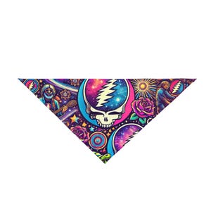 Vibrant Custom Pet Bandana - Soft Polyester, 2 Sizes - Unique Print for Dogs & Cats