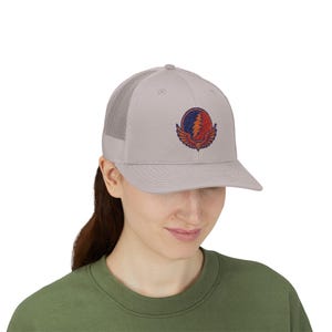 Grateful Dead Trucker Cap, Winged Lightning Bolt, Music Festival Hat image 13