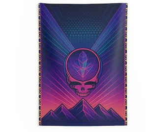 Steal Your Face Tapestry | Grateful Dead Decor, Psychedelic Skull Art