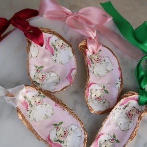 Oyster Shell Ornament | Santa Christmas Ornament