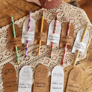 Personalized pencil - Gift - (Wedding, Baptism, Bachelorette party, Birthday, Party, ATSEM, Teacher, Nanny)