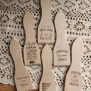 Gepersonaliseerde raclettespatel | Een uniek tintje voor uw raclette-avonden - Origineel cadeau - Kerstmis - Winter
