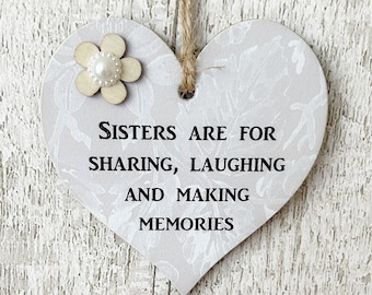 Special Sister Inspirational And Uplifting Wooden  Gift Heart  Plaque