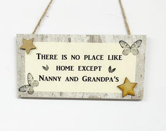 Special Grandparents  Nanny, Nana, Granny, Grandma And Grandpa No Place Like  Keepsake Gift Plaque/sign