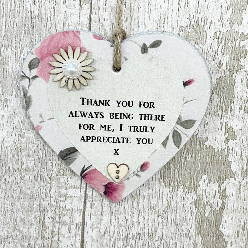 Thank You I Appreciate You Wooden Gift Heart Plaque - Etsy