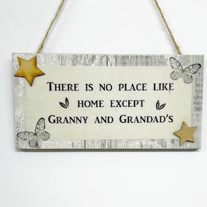 Special Grandparents  Nanny, Nana, Granny, Grandma And Grandad No Place Like  Keepsake Gift Plaque/sign