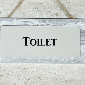 Toilet Door Double Layered Wooden Plaque Sign