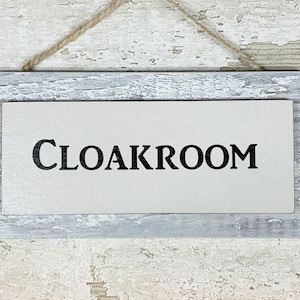 Cloakroom Door Double Layered Wooden Plaque Sign