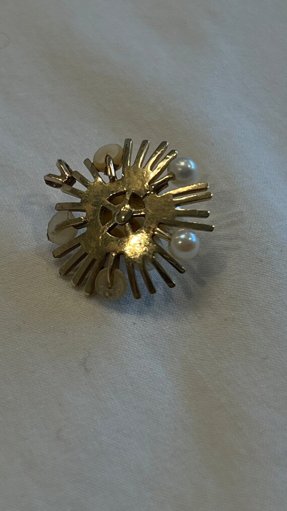 Vintage pearl 14 karat yellow gold pend - image 7