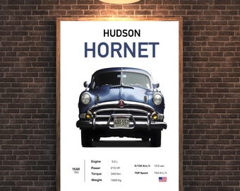 【SALE】遊助さん掲載6ページセット(ポスターサイズ)#19535 1953 Hudson Hornet Digital Poster - Etsy
