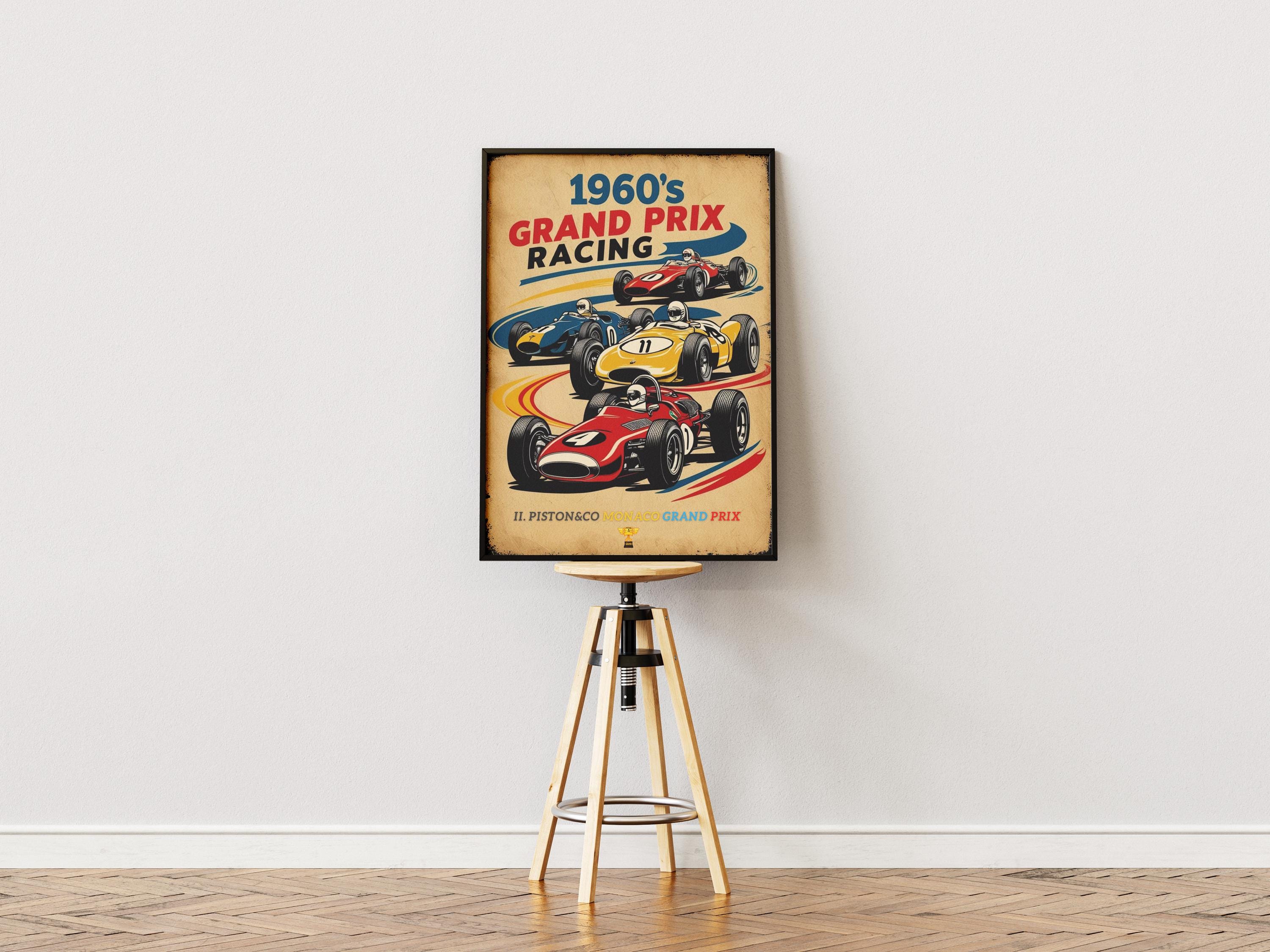 1960s Grand Prix Racing Poster: Vintage Motorsport Art (digital ...