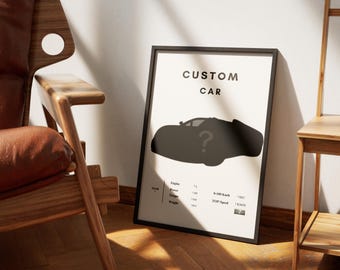 Póster de coche personalizado - Especificaciones personalizadas - Descarga digital