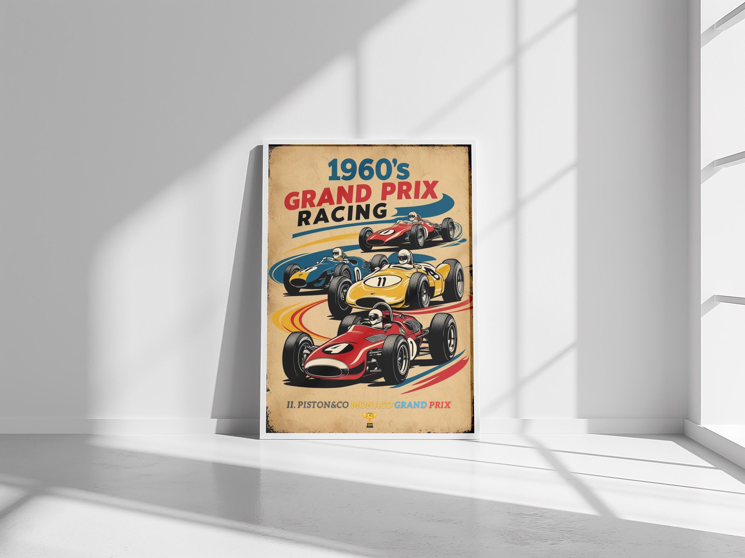 1960s Grand Prix Racing Poster: Vintage Motorsport Art (digital ...