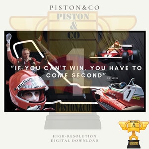 Niki Lauda Racing Inspirational Poster - Formula 1 Quote Art