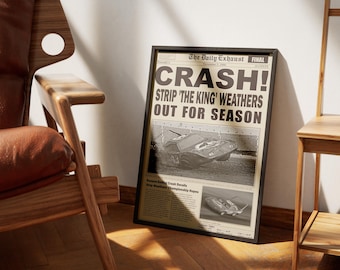Chick Hicks Crash Poster – Piston Cup Newspaper Style Print - Etsy