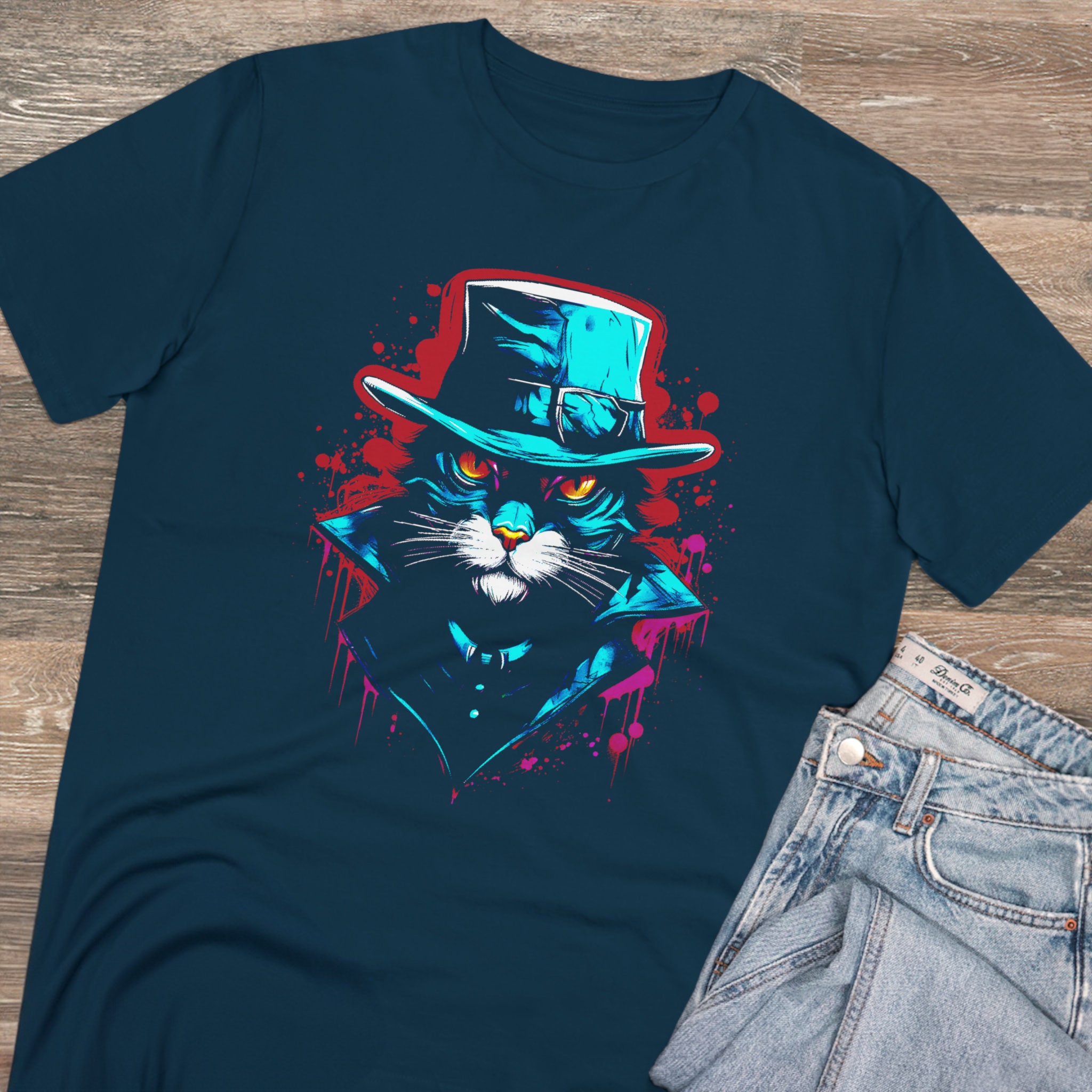 Buzz Shirts Maglietta Uomo Ganja Gangster – Cotone Organico Bio, Stampa Con Inchiostri Vegetali, Vestibilità Hipster, Taglie Dalla S Alla XXXL