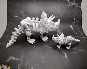 Szkielet 3D Triceratopsa w niestandardowym kolorze - drukuj na zamówienie Kości dinozaurów drukowane w 3D