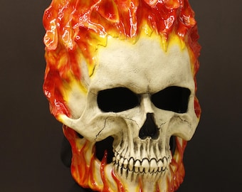 Ghost rider inspired Cosplay Mask with movable jaw